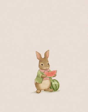 Woodland Suluboya Hayvan Bebek Elbiseleri Kumaşı ve Albüm, davetiye, tebrik kartı, duvar sanatı, kartpostal