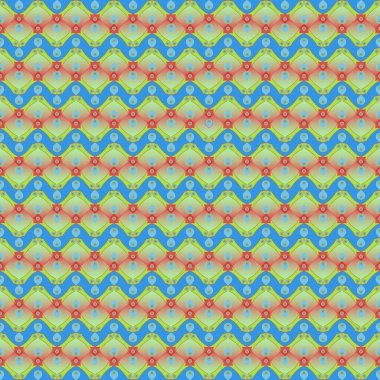 Kusursuz, Stilize edilmiş Zig-Zag çizgileri Sessiz Yeşil-Mavi Tonlar 'da tekrarlanan bir desen oluşturuyor. Tasarım ve Tekstil 'de Muhtemel Uygulamalar