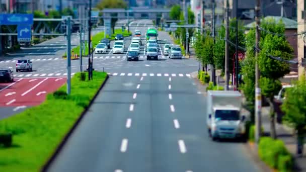 Tokyo Daki Şehir Caddesindeki Minyatür Trafik Sıkışıklığının Zamanı Yüksek Kalite — Stok video