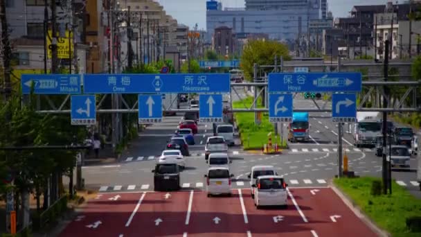 東京の都会の通りでの渋滞のタイムラプスがロングショット 高品質4K映像 東京日本09 2022ここでは東京のダウンタウンの通りです — ストック動画