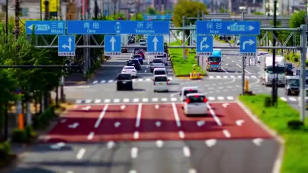 東京都内の市街地でのミニチュア渋滞のタイムラプス 高品質4K映像 東京日本09 2022ここでは東京のダウンタウンの通りです — ストック動画