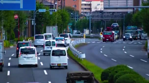 Ein Zeitraffer Des Staus Auf Der Stadtstraße Tokio Hochwertiges Filmmaterial — Stockvideo