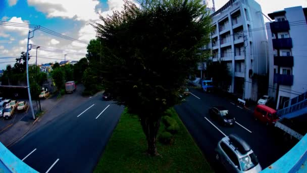 Tokyo Daki Şehir Sokağındaki Trafik Sıkışıklığının Zaman Çizelgesi Yüksek Kalite — Stok video