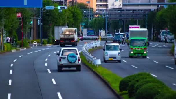 Intervallo Temporale Tra Ingorgo Stradale Della Strada Urbana Tokyo Filmati — Video Stock