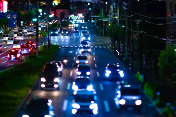 거리의 야간작은 체증이요 고품질 Higashifushimi Japan 2022 도쿄의 — 스톡 사진