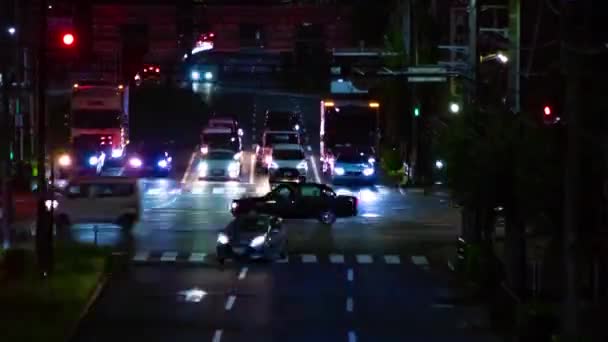 Une Nuit Timelapse Embouteillage Dans Rue Centre Ville Tokyo Nishitokyo — Video