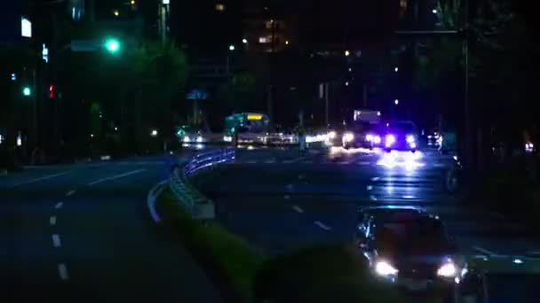 Tokyo Daki Şehir Merkezindeki Trafik Sıkışıklığının Gece Vakti Nishitokyo Bölgesi — Stok video