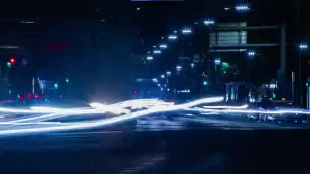Egy Éjszakai Dugó Roppongi Városi Utcában Minato Kerület Roppongi Tokió — Stock videók