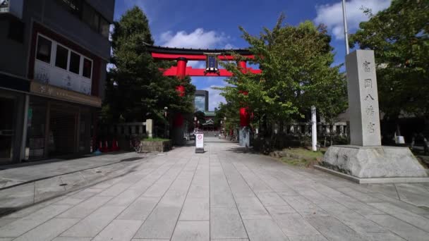 Tradisjonelt Landskap Tomioka Tokyo Tomioka Tokyo Japan 2022 Tomioka Shrine – stockvideo