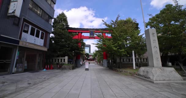 Traditional Landscape Tomioka Shrine Tokyo Koto District Tomioka Tokyo Japan — Stock Video