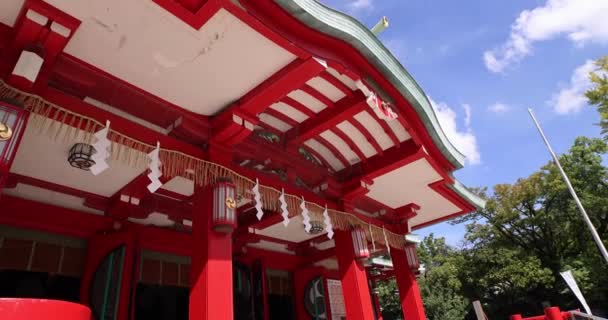 Традиційний Пейзаж Храму Томіока Токіо Koto District Tomioka Tokyo Japan — стокове відео