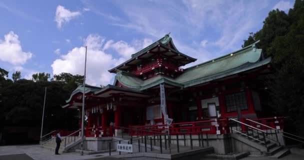 Ett Traditionellt Landskap Vid Tomioka Helgedomen Tokyo Koto Distriktet Tomioka — Stockvideo