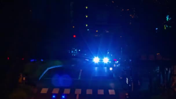 東京の交差点での渋滞の夜のタイムラプス 高品質4K映像 中野区東中野東京都10 2022東京都内の電気街です 中心部である — ストック動画