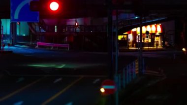 A night timelapse of the miniature traffic jam in Tokyo. High quality 4k footage. Toshima district Mejiro Tokyo Japan 10.27.2022 Here is a city street in Tokyo. 