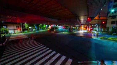 A night timelapse of the traffic jam at the downtown street in Tokyo. High quality 4k footage. Toshima district Mejiro Tokyo Japan 10.27.2022 Here is a city street in Tokyo. 