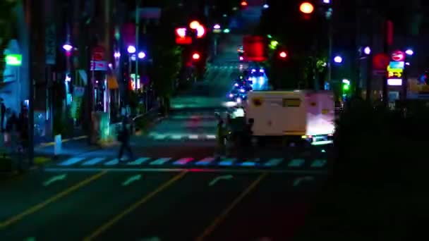 東京のミニチュア交通渋滞の夜のタイムラプス 高品質4K映像 豊島区目白東京都10 2022ここでは東京の街があります — ストック動画