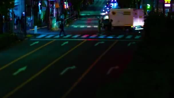 Night Timelapse Miniature Traffic Jam Tokyo High Quality Footage Toshima — 비디오