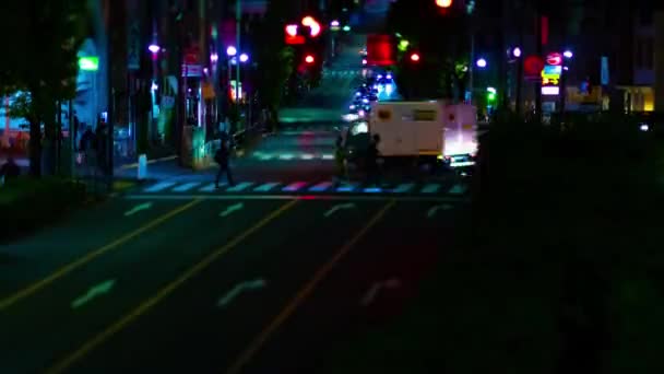 Night Timelapse Miniature Traffic Jam Tokyo High Quality Footage Toshima — Stockvideo