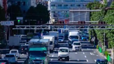 A timelapse of the traffic jam at the crossing in Tokyo. Setagaya district Tokyo Japan 11.02.2022 Here is a downtown district in Tokyo. High quality 4k footage.
