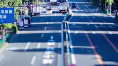 A timelapse of the miniature traffic jam at the downtown street in Tokyo. Setagaya district Tokyo Japan 11.02.2022 Here is a downtown district in Tokyo. High quality 4k footage.