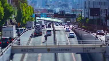 A timelapse of the miniature traffic jam at the downtown street in Tokyo. Setagaya district Tokyo Japan 11.02.2022 Here is a downtown district in Tokyo. High quality 4k footage.
