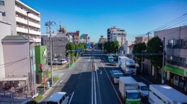 A timelapse of the traffic jam at the downtown street in Tokyo. Setagaya district Tokyo Japan 11.02.2022 Here is a downtown district in Tokyo. High quality 4k footage.