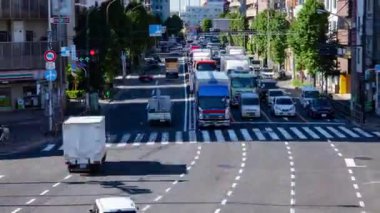 A timelapse of the traffic jam at the downtown street in Tokyo. Setagaya district Tokyo Japan 11.02.2022 Here is a downtown district in Tokyo. High quality 4k footage.