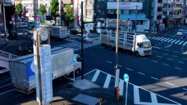 A timelapse of the traffic jam at the crossing in Tokyo. Setagaya district Tokyo Japan 11.02.2022 Here is a downtown district in Tokyo. High quality 4k footage.