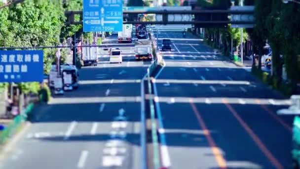 Timelapse Miniature Traffic Jam Downtown Street Tokyo Setagaya District Tokyo — Video
