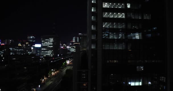 Night Cityscape Marunouchi Tokyo High Quality Footage Chiyoda District Marunouchi — 비디오