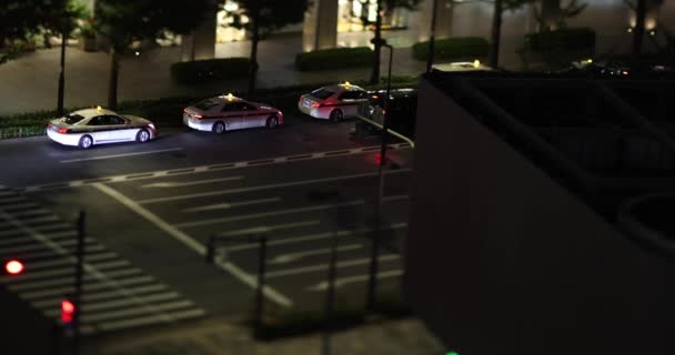 Paesaggio Urbano Notturno Miniatura Marunouchi Tokyo Tiltshift Filmati Alta Qualità — Video Stock