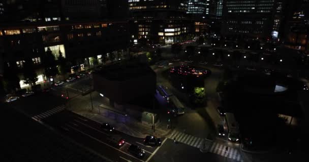 Sebuah Pemandangan Kota Malam Marunouchi Tokyo Rekaman Berkualitas Tinggi Distrik — Stok Video