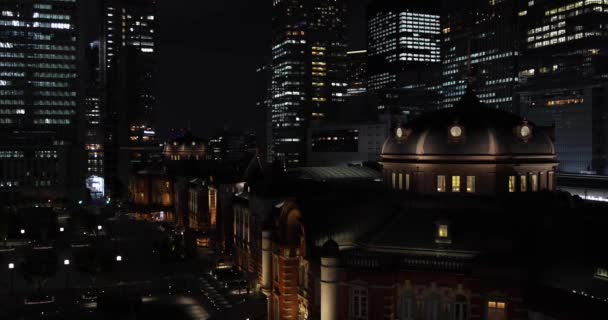 Uma Paisagem Urbana Nocturna Marunouchi Tóquio Imagens Alta Qualidade Chiyoda — Vídeo de Stock