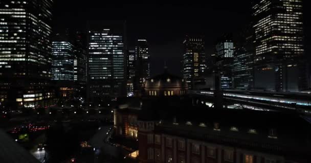 Uma Paisagem Urbana Nocturna Marunouchi Tóquio Imagens Alta Qualidade Chiyoda — Vídeo de Stock