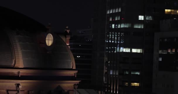 Paesaggio Urbano Notturno Marunouchi Tokyo Alto Angolo Lungo Tiro Filmati — Video Stock