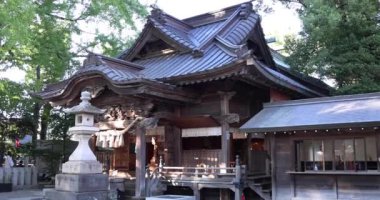 A traditional landscape at Tanashi Shrine in Tokyo. Nishitokyo district Tanashi Tokyo Japan 10.20.2022 Tanashi Shrine is a traditional shrine in Tokyo. High quality 4k footage