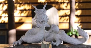 A traditional landscape at Tanashi Shrine in Tokyo. Nishitokyo district Tanashi Tokyo Japan 10.20.2022 This is a chozuya. Its a place where you wash your hands and rinse your mouth at a shrine. High