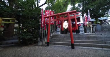 A traditional landscape at Tanashi Shrine in Tokyo. Nishitokyo district Tanashi Tokyo Japan 10.20.2022 It is called Torii. High quality 4k footage