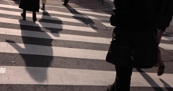 Повільний Рух Людей Вулиці Місті Високоякісні Кадрів Округ Чуо Токіо — стокове відео
