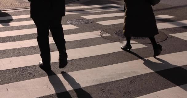 Una Cámara Lenta Personas Caminando Calle Ciudad Imágenes Alta Calidad — Vídeo de stock