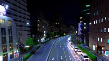 A night timelapse of traffic jam at Yamate avenue. Meguro district Ohashi Tokyo Japan - 02.09.2023 It is neon street at the urban city. High quality 4k footage