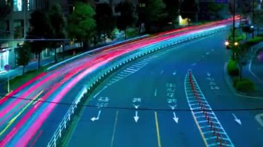 A night timelapse of traffic jam at Yamate avenue. Meguro district Ohashi Tokyo Japan - 02.09.2023 It is neon street at the urban city. High quality 4k footage