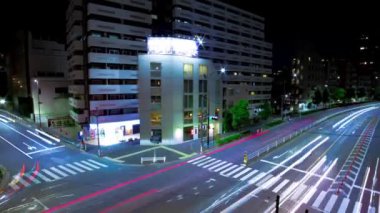 A night timelapse of traffic jam at Yamate avenue. Meguro district Ohashi Tokyo Japan - 02.09.2023 It is neon street at the urban city. High quality 4k footage