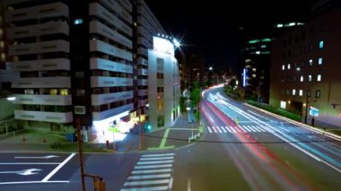 A night timelapse of traffic jam at Yamate avenue. Meguro district Ohashi Tokyo Japan - 02.09.2023 It is neon street at the urban city. High quality 4k footage