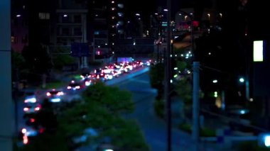 A night timelapse of traffic jam at Yamate avenue. Meguro district Ohashi Tokyo Japan - 02.09.2023 It is neon street at the urban city. High quality 4k footage