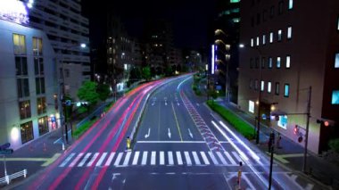 A night timelapse of traffic jam at Yamate avenue. Meguro district Ohashi Tokyo Japan - 02.09.2023 It is neon street at the urban city. High quality 4k footage
