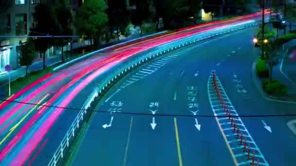 Passage Nocturne Embouteillages Sur Yamate Avenue Meguro District Ohashi Tokyo — Video