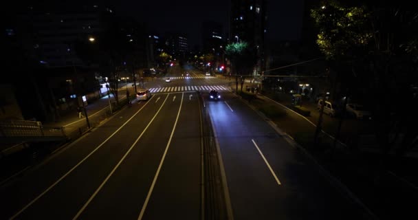 Night Traffic Jam City Crossing Tokyo High Quality Footage Nakano — Video Stock