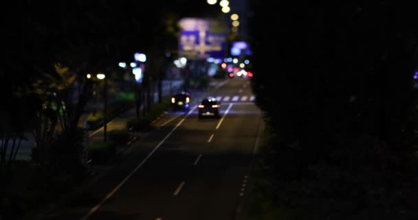 Night Traffic Jam City Crossing Tokyo High Quality Footage Nakano — стоковое видео