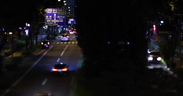 Night Traffic Jam City Crossing Tokyo High Quality Footage Nakano — ストック動画